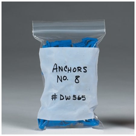 Anchors 6 x 9'' - 2 Mil White Block Reclosable Poly Bags, 1000PK BUY00027015